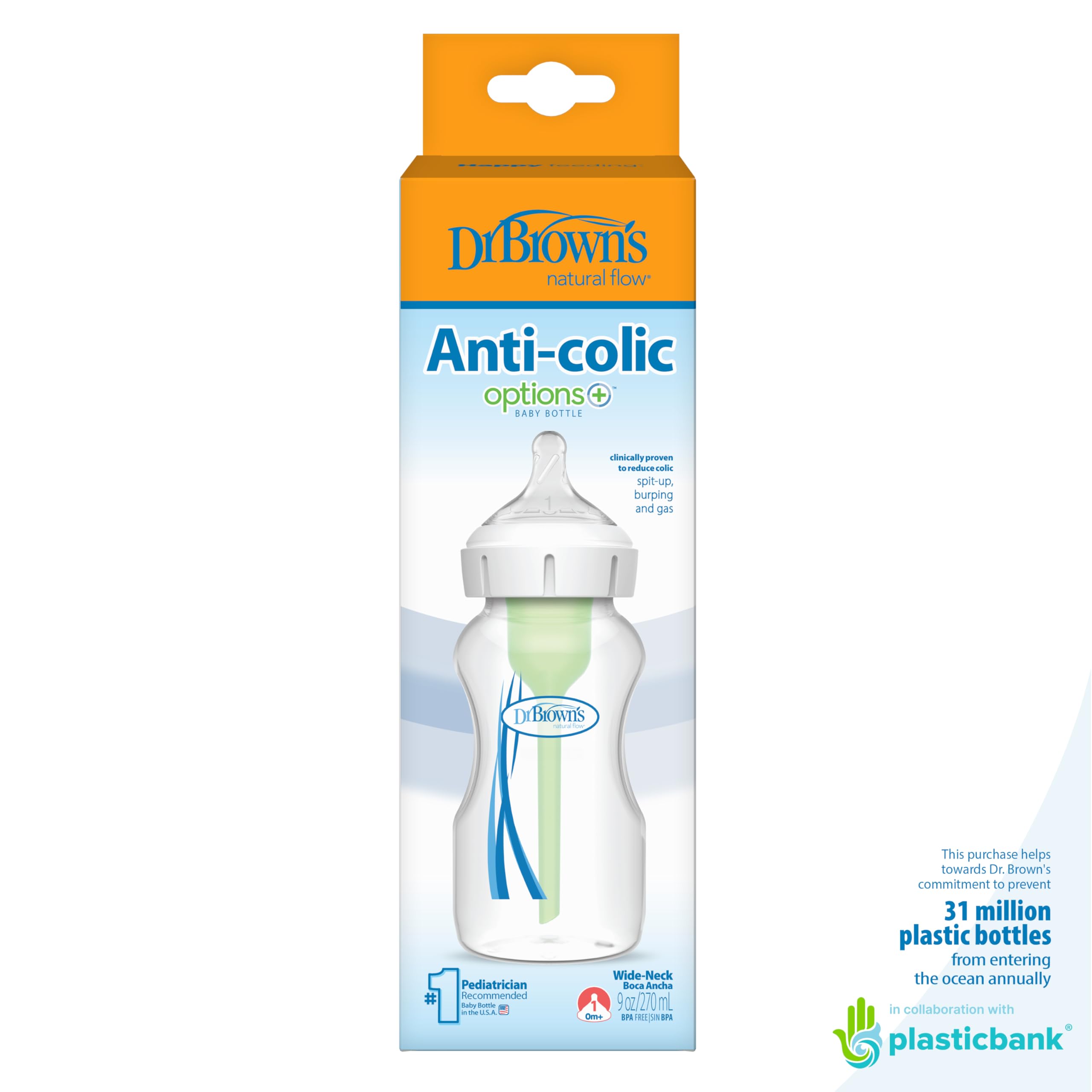Dr. Brown's Natural Flow Anti-Colic Wide-Neck Baby Bottle