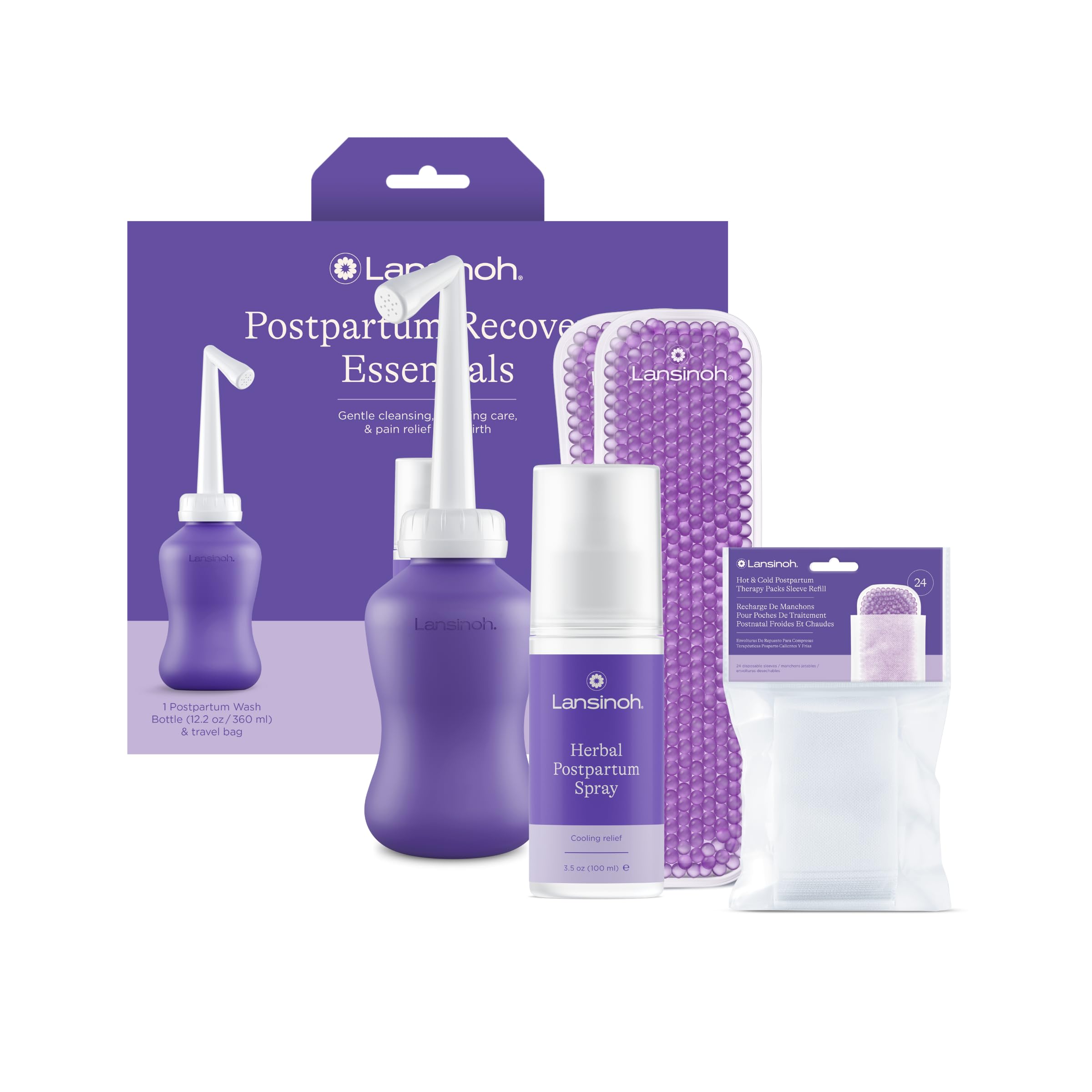 Lansinoh Breastfeeding Essentials and Postpartum Recovery Bundle