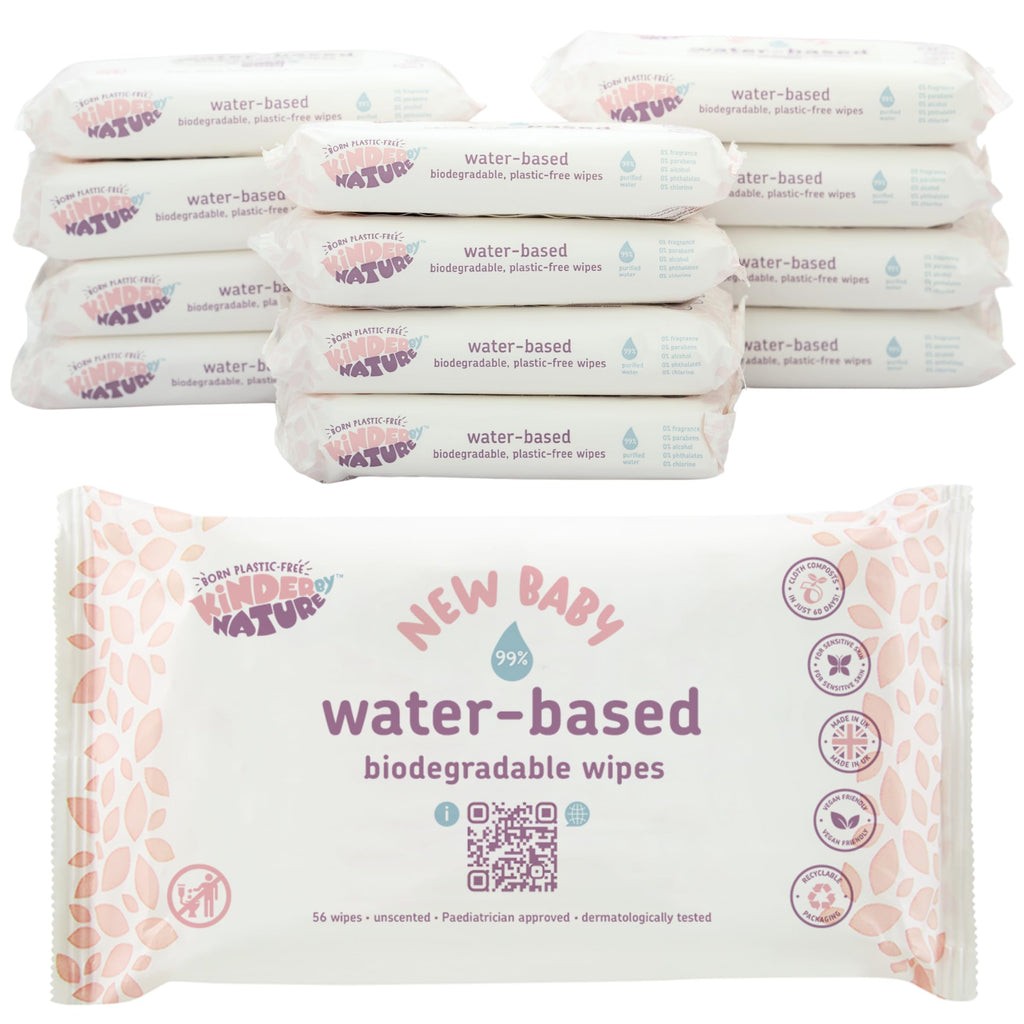 Water-Based Baby Wipes, Unscented, Plastic-Free, 672 Count