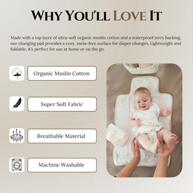 Cherubin Chic Muslin Baby Changing Pad Parent