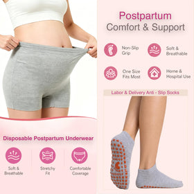 Postpartum Recovery Essentials Kit with Peri Bottle & Ice Pads