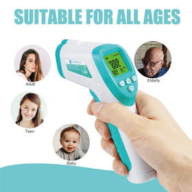 Medical Grade Non-Contact Infrared Forehead Thermometer, 3-Pack