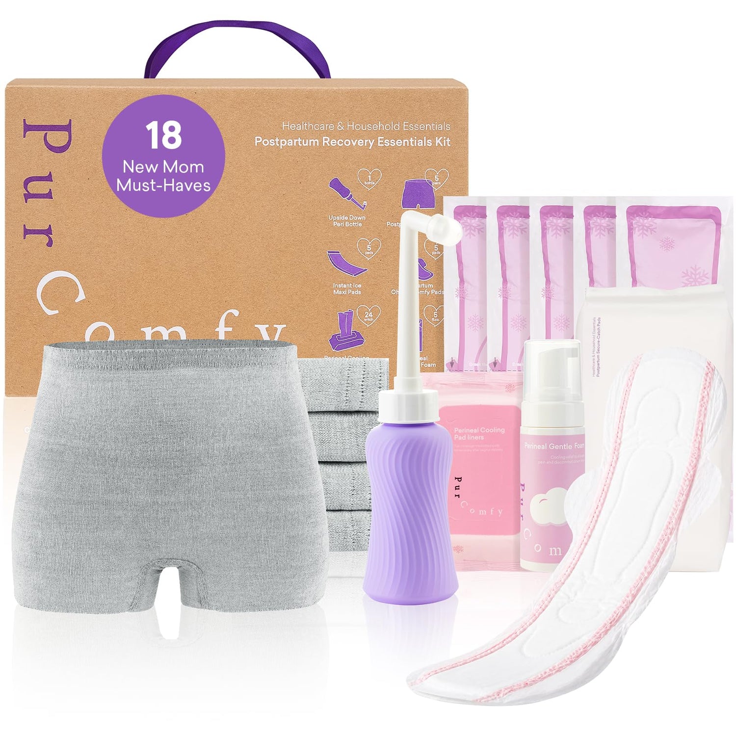 18-Piece Postpartum Recovery Essentials Kit