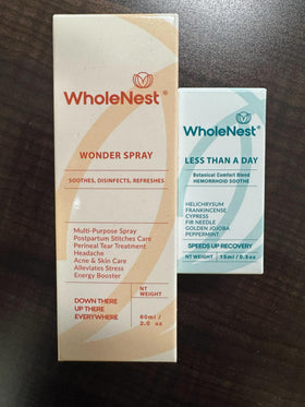 Postpartum Recovery Care Bundle with Witch Hazel Spray & Comfort Oil