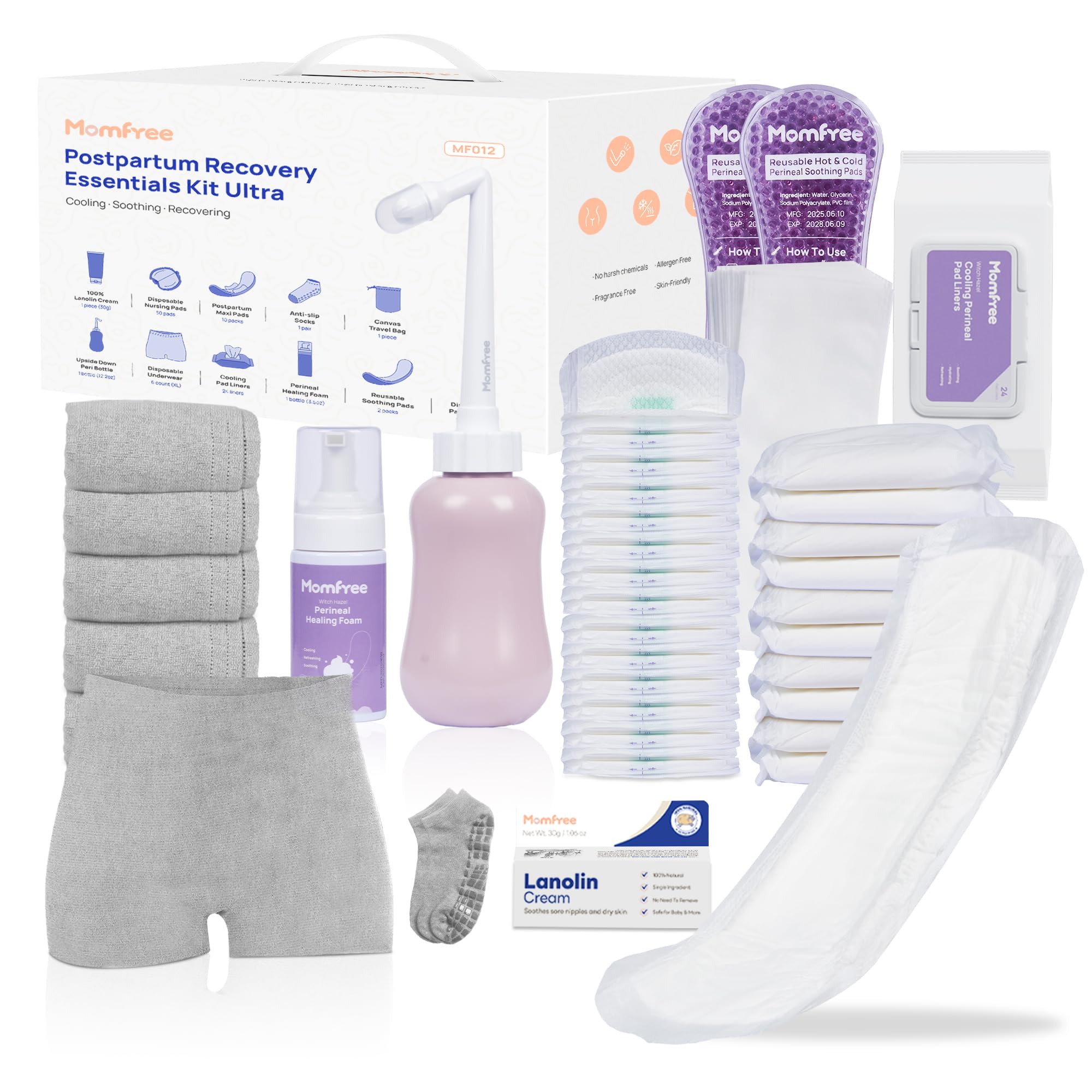 Momfree Upgraded Postpartum Essentials Recovery Kit