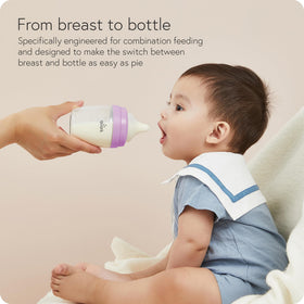 Hybrid Baby Bottle Feeding Set with Anti-Colic Nipples