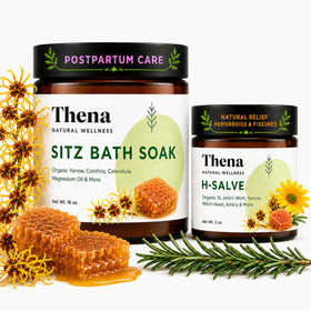 Natural Hemorrhoid Relief Cream & Sitz Bath Soak Set