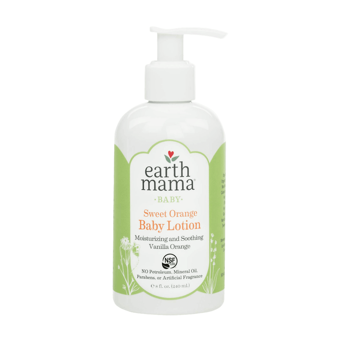 Earth Mama Baby Lotion, Sweet Orange, 8 Fluid Ounce